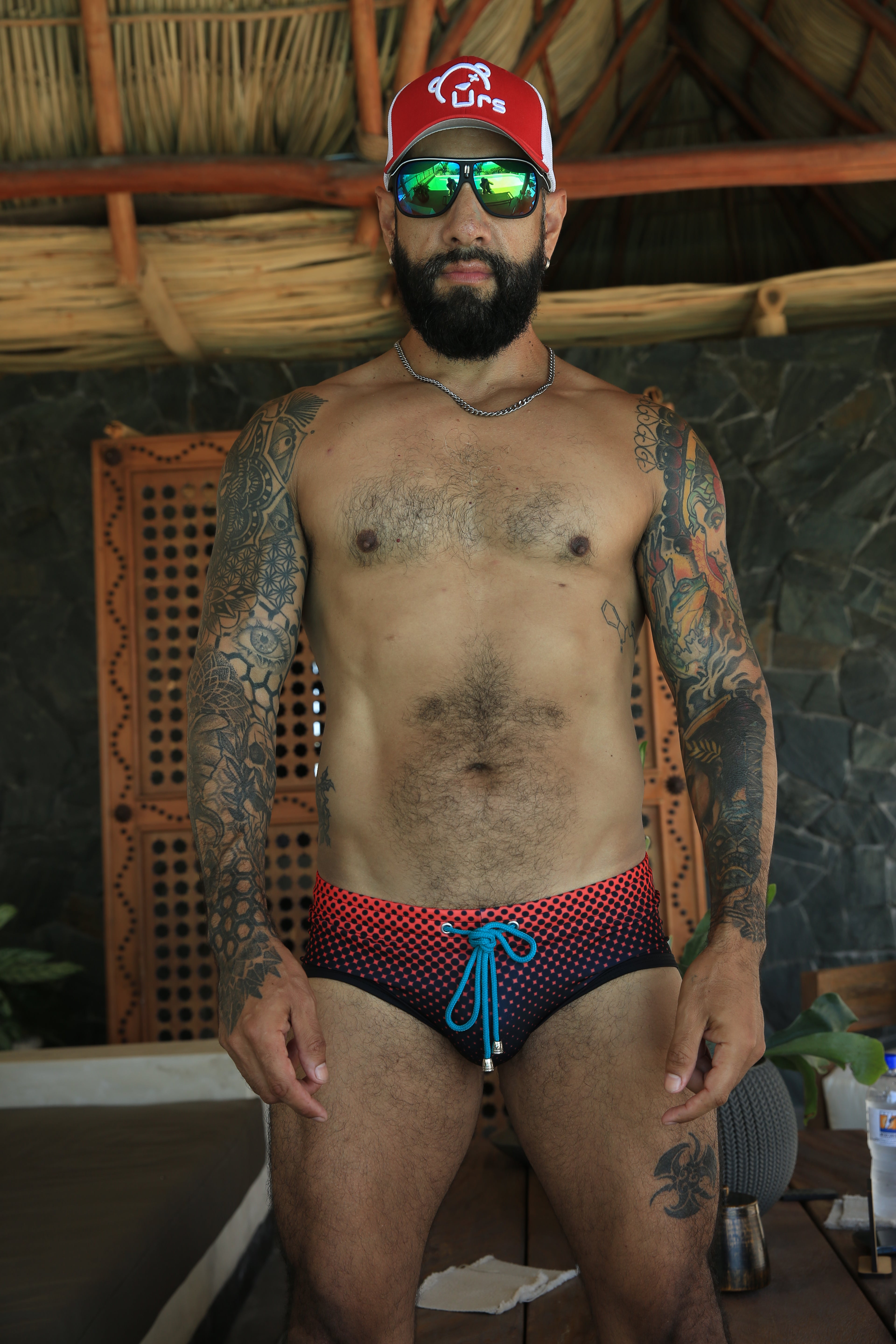 Miami Splash Black and Red