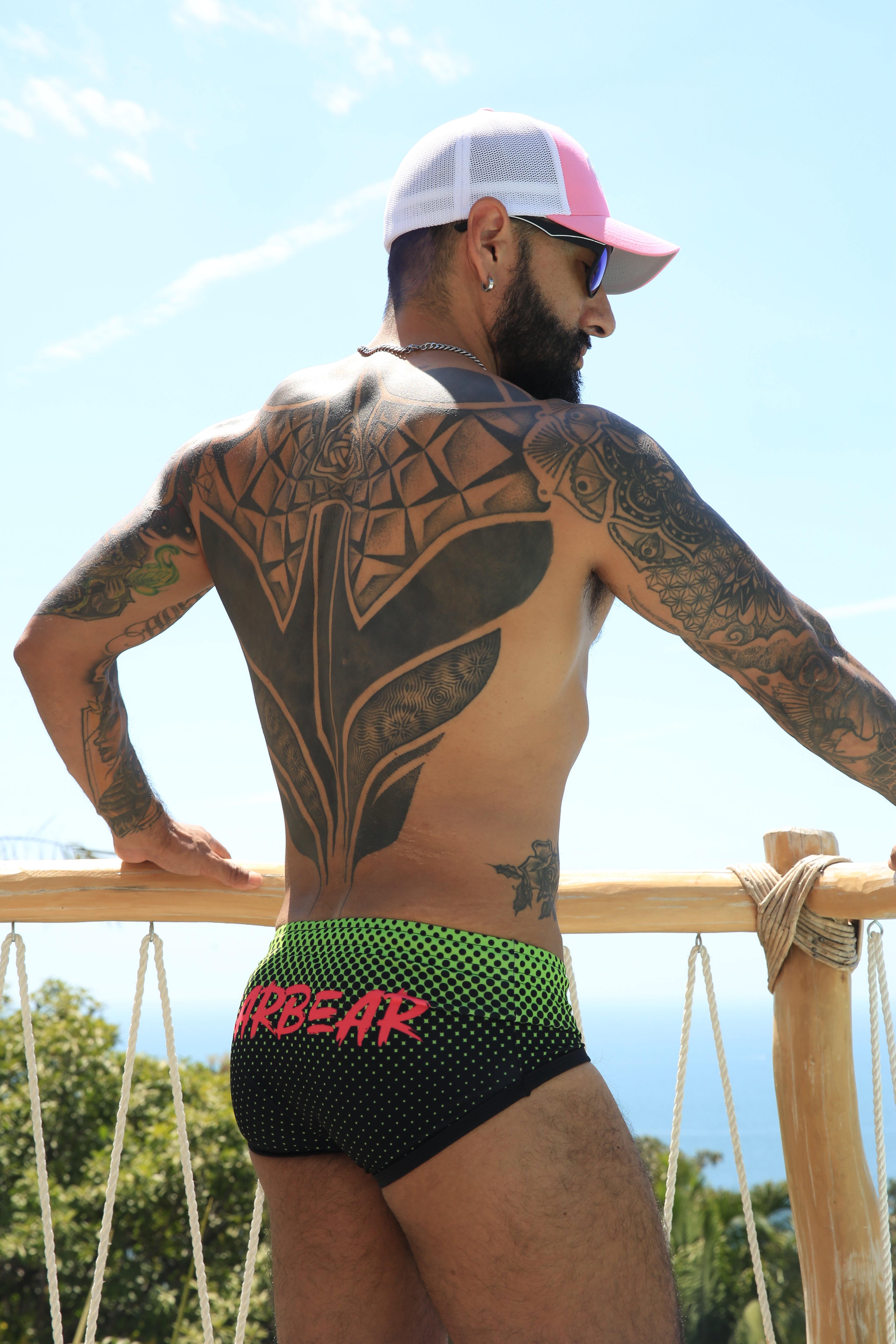 Miami Splash Black and Neon Green