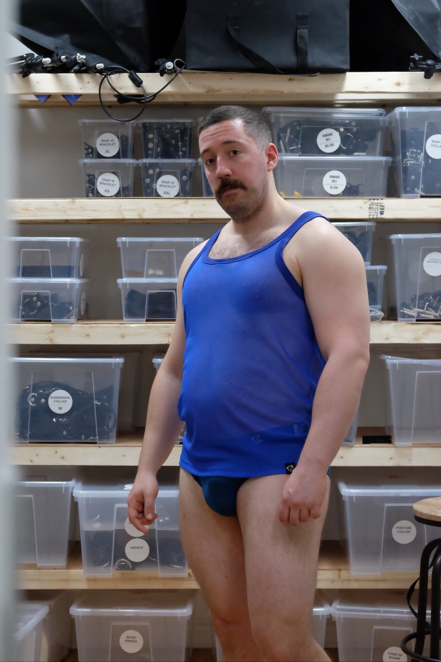 Tank Top Mesh Blue Royal