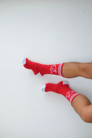 Urs Sock Red and White