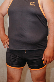Rugby Short - Black & Orange